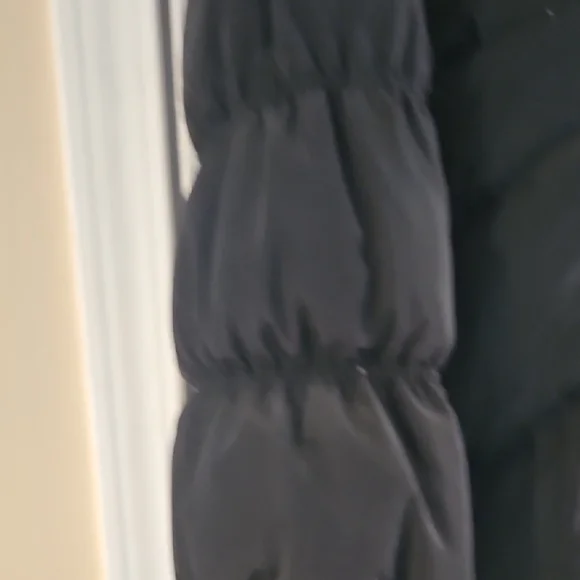 Women's Black Puffer Coat with Faux Fur Hood. Worn Twice - Picture 4 of 10